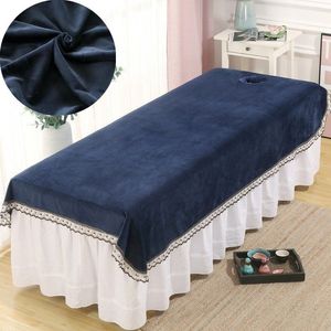 SPA Single Bed Blad Crystal Fluwelen Schoonheidssalon Dedicated Schoonheid Bed Sprei Clean Dust Cover Massage Stof Cover Sheet F0159 210420