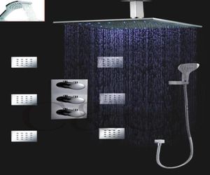 Robinet de bain-douche avec Thermostat de SPA, ensemble de pomme de douche à pluie LED de 16 pouces, produits de salle de bains 007163H3602120