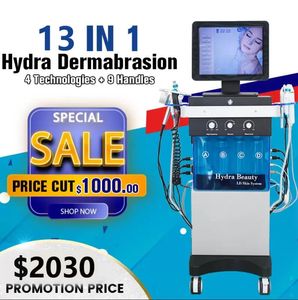 Utilisation du spa 13 en 1 Jet d'oxygène Hydra Dermabrasion Diamant Microdermabrasion Machine Hydro Pigmentation Traitement de l'acné Nettoyage de la peau Équipement de spa