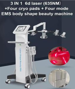 Spa gebruik 3 in 1 afslankelen 635 nm diode laser lager cavitatie cryo kussen huid strakke cryolipolyse vet verminderen systeem lichaamsvorm gewichtsverlies schoonheidsmachine