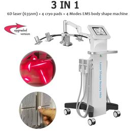 Spa gebruik 6d lipolaser afslankmachine ems cryo pads slank vetverwijdering diode laser 635 nm rood gewichtsverlies cavitatie lichaamsvorm skintighten verminderen cellulitis