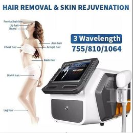 SPA utiliser 810 nm diode laser épilation permanente 3 longueur d'onde 755nm 810nm 1064nm rajeunissement de la peau équipement indolore machine de beauté avec système de refroidissement