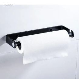 Space de aluminio soporte para toallas de papel de cocina montada en la pared accesorios para el baño sin margen de baño de la rejilla del colcha del colgilla del colgilla 240518