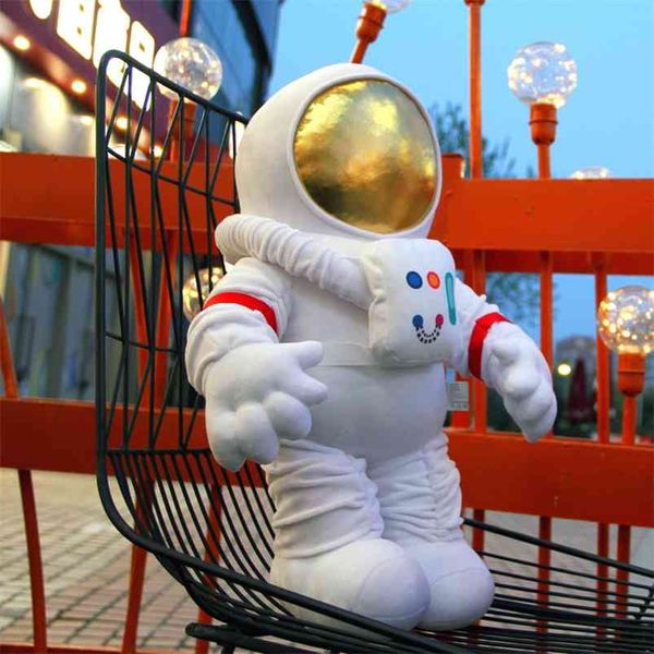 Astronauta espacial Muñeco de peluche Cohete de peluche Barco único Cojín para niño Regalo de cumpleaños 210728
