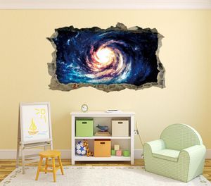 Space Black Hole Vortex Wall Stickers For Childen039s Salles Nurserie Les décalcomanies de chambre à coucher sont cassées 3D DÉCOR HOME AMOVABLE9275976