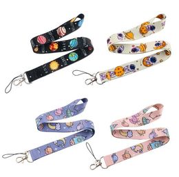 Space Cartoon Hangend touw Cool Lanyard voor telefoonknoppen Lanyard met sleutelhanger Fluitje Mode ID-badgehouder Lanyards voor portemonnees Kaarthouders