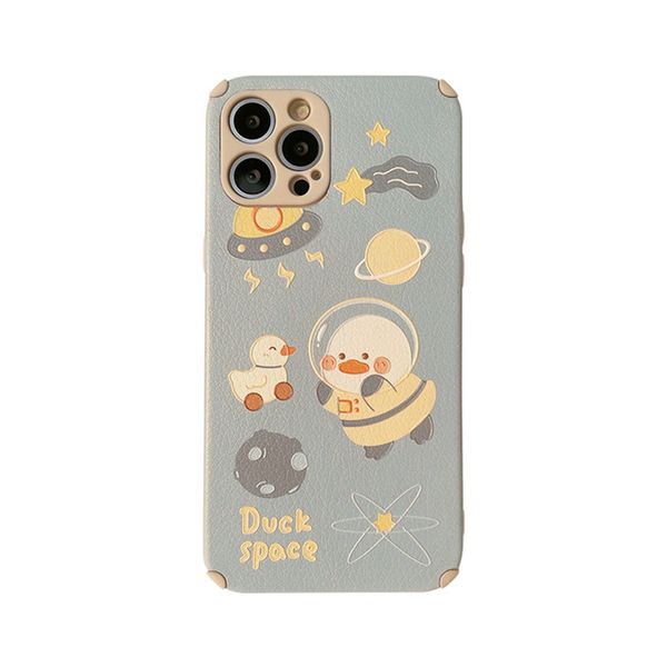 Space Duck 13 Coque de téléphone adaptée pour 14 Promax Lambskin 11 Sets XS Skin XR 14 Soft 12