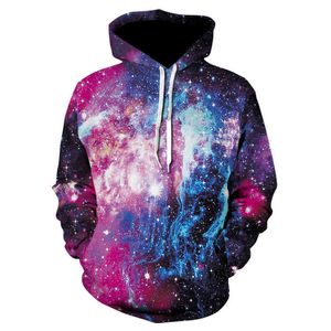 Space Galaxy Hoodies Sudaderas 3d Hombres Mujeres Sudadera con capucha Imprimir Star Nebula Pareja Chándal Otoño Invierno Sudadera con capucha Tops Ropa L220704