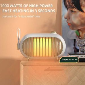 Space Heaters 1000W Electric for Room PTC Portable Desktop Heating Warm Air Blower Fan Home Office Warmer Machine Y2209