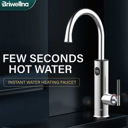 Ruimteverwarmers Briwellna Elektrische boiler 220V 2 in 1 keukenkraan zonder tank zonder verwarming Tap Geyser stromende verwarmde mixer Y2209