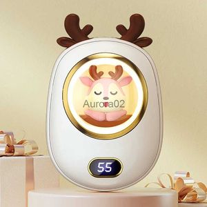 Space Heaters New Elk avec lumière mignon chauffe-mains Power Treasure 2-en-1 USB chargeant portable anti-déflagrant Mini dessin animé chaud bébé YQ231116