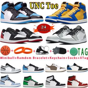 Jumpman 1 1s heren basketbalschoenen Hoog zwart unc teen Lucky Green Chicago Lost en gevonden reverse laney se ijsmedium olijfwolf grijs mannen dames trainers sport sneakers