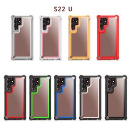 Space Shell Phone Cases 3 In 1 Hard Cover voor Samsung S22 Ultra S22Plus Anti-Shock Proef met OPP-pakketten