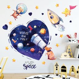 Télescope spatial Planet Planet Carton Sticker Sticker Living-Room Kid Room Fond Decoration Decoration Decor Affiche