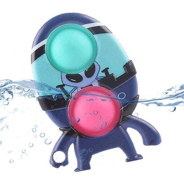 Spacecraft Spaceship Rocket Spaceman Forme Poo Its Ping Play Toys Kids Space Theme Push S Bubbles UFO par clé Ring Keychain Party Gift G8858R48403971