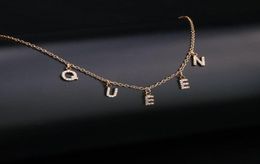 Strands de collar de nombre inicial de nombre inicial Diamante personalizado con cadenas para mujeres Crystal Inicial Hanging Letters Groker Jewelry GIF1422692
