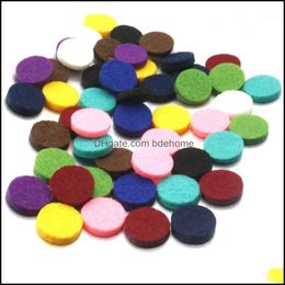 Entretoises 10 Colorf 3x15mm Coussinets de feutre ronds Diffuseur d'huile essentielle pour boutons-pression de 18 mm Bijoux Drop Drop Livraison 2021 Résultats Composants D DDHBC9