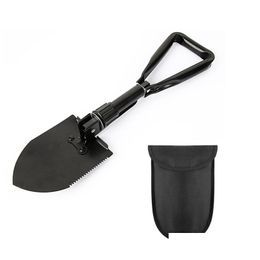 Spade Shovel Jardin Militaire Pliant Mtifonctionnel Pioche À Neige En Plein Air Cam Survie Outil De Retranchement Avec Pochette De Transport Livraison Directe Dhkmz