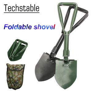 Spade Schop Multifunctionele Camping Schop Militaire Draagbare Opvouwbare Schop Survival Spade Troffel Dibble Pick Emergency Tuin Gereedschap 230714