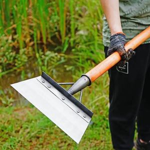 Spade Schop MultiGebruik Reinigingskop Varkenshouderij Kippenhok Mest Roestvrij Staal Wieden Tuin Hand 231215