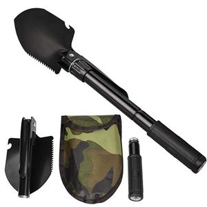 Spade Shovels Multifonctionnel Tactique Pelle Pliable Multi-Fonction Outil Ingénierie Pelle Avec Boussole Survie Produits De Plein Air