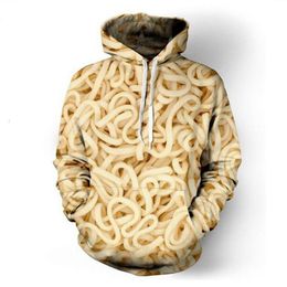 Spaghetti Ramen Noedels Pocket Trui Hoody Mannen Vrouwen Hip Hop Print 3D Sweatshirt Karakter Hoodie Trainingspakken202a