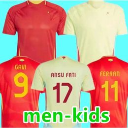 Espagne 2024 Jersey de football Dani Olmo Gerard Moreno Aymeric Laporte Fabian Ruiz Mikel Oyarzabal Alvaro Morata National Team Home Kid Kit Kit