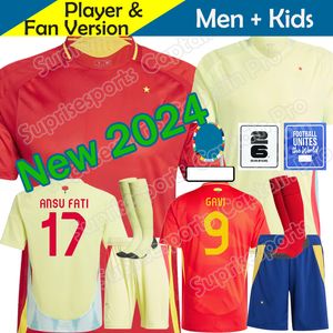 Espagne 24 25 Soccer Jersey Morata Ferran Asensio 2024 Euro Cup Spanish National Team Football Shirt 2025 Men Kids Kit Retour à la maison Camisetas Espana Rodri Olmo ANSU New