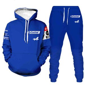 Espagne Alpine F1 Team Motorsport Alonsobrand hommes marée 3d imprimé sweat à capuche costumes mode Jogging sport costume Fitness vêtements de sport