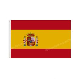 Spanje Flag National Polyester Banner Flying 90 x 150 cm 3 * 5ft vlaggen over de hele wereld wereldwijd buiten