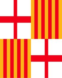 Espagne Drapeau de Barcelone 3ft x 5ft Polyester Banner Flying 150 90cm Flag personnalisé Outdoor6842069