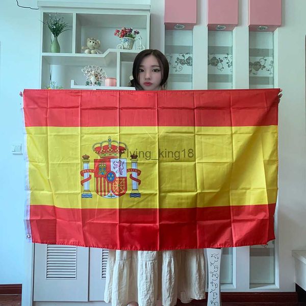 Bandera nacional de España 90x150 cm Poliéster Sin desvanecimiento ESP ES España Bandera española para celebración Banderas grandes Envío gratis HKD230829