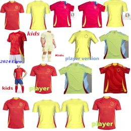 Spanje spelerversie PEDRI voetbalshirts 24 25 LAMINE YAMAL RODRIGO PINO MERINO SERGIO M.ASENSIO FERRAN HERMOSO CALDENTEY Heren kindertenue Shirt Spaans thuis weg