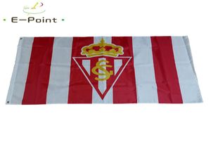 España Real Sporting de Gijón 35 pies 90 cm x 150 cm Bandera de poliéster Bandera Países Bajos decoración volando bandera del jardín de su casa Festivo gif5310588