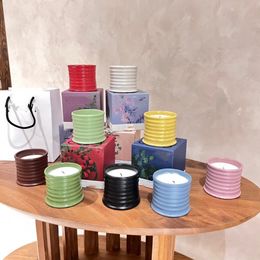 España Velas perfumadas Jar de cerámica Fragancia de alta calidad Vela de vela Ivy Aromaterapia Regalo Regalo Decoración de Navidad