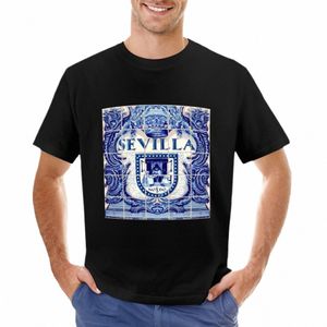 Espagne Séville Azulejo Azulejos Tiles T-shirt fan de sport t-shirts noirs t-shirts hommes t-shirts unis M7rJ #