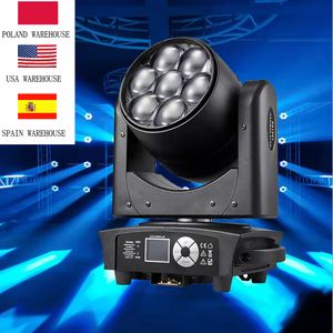 SPANJE VOORRAAD 7X40 W DJ Podium Licht 4in1 RGBW Zoom LED Moving Head Wash Bee Eye Light big Eye Hoofd Verlichting Voor Event Party