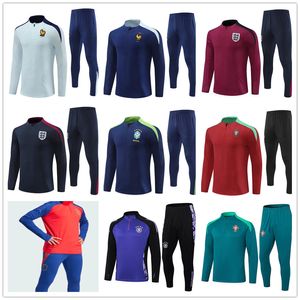 French Spains Mens Tracksuit Football Soccer Training Pak Jogging Men and Kids Mens Tracksuits Top Qualitt Training