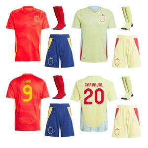 SpainS Soccer Jerseys Euro 24 Coupe Ansu Fati PEDRI LAMINE YAMAL PINO MERINO RODRIGO SERGIO M.ASENSIO FERRAN 2024 Hommes Enfants Kit Set HERMOSO REDONDO Football Top Shirt