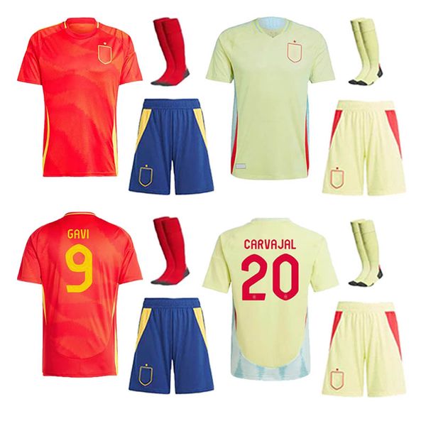 España Camisetas de fútbol Euro 24 Copa Ansu Fati PEDRI LAMINE YAMAL PINO MERINO RODRIGO SERGIO M.ASENSIO FERRAN 2024 Hombres Niños Kit Set HERMOSO REDONDO Camiseta de fútbol