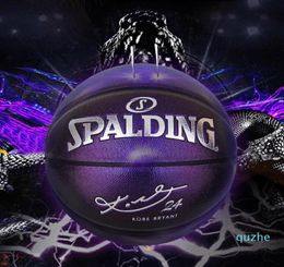 Spalding 24k Black Mamba Merch Commémorative Edition Ballball Ball PU Wear Ressistant NE Taille 7 Pearl Purple2252266
