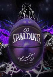 Spalding 24k Black Mamba Merch Commémorative Edition Ballball Ball PU Wear résistant NE Taille 7 Pearl Purple2922986