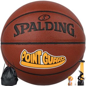 Spalding bruine schoenen, point guard basketbal, slijtvaste cementvloer, speciale maat 7 PU materiaal, blauwe bal 76-888Y