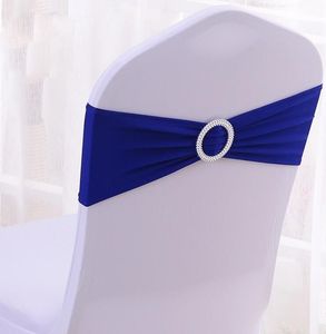 Stoelhoezen Spandex Lycra Wedding Stoel Cover Sash Wedding Party Sashe Decoratie Kleuren beschikbaar