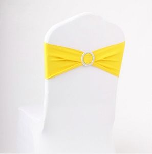 Spandex lycra bruiloft stoel sjerp bands partij verjaardag elastische gesp sjakers decoratie multi-kleuren