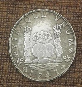 Double colonne espagnole 1741 Copper argent cuivre antique Diamètre de monnaie en argent étranger 38mm5336384