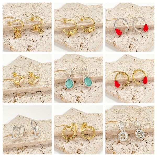 Boucles d'oreilles espagnoles UNO DE 50 de haute qualité, mode exquise, offre spéciale DE 2023, pierres précieuses coupées en Agate bleue, bijoux cadeau, livraison gratuite