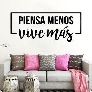 Pegatina de vinilo para pared con frase positiva inspiradora en español, calcomanías artísticas de sueños de vida para decoración del hogar en español, murales RU157
