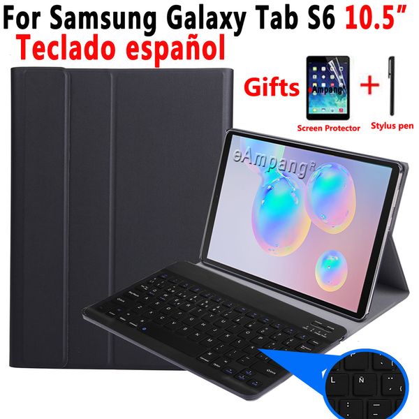 Funda con teclado español para Samsung Galaxy Tab S6 10,5 SM-T860 SM-T865 T860 T865 funda con teclado para Samsung Tab S6 10,5 funda + regalo