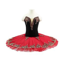 Spaans rood Zwart professionele tutu ballet voor Meisjes Praktijk Volwassen ballet kostuums rode ballet tutu Don Quxote264i